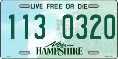 NH license plate 1130320
