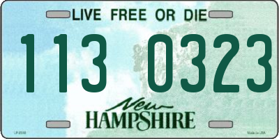 NH license plate 1130323