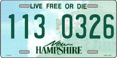 NH license plate 1130326
