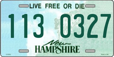 NH license plate 1130327