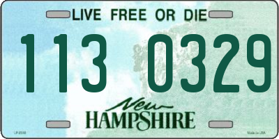 NH license plate 1130329