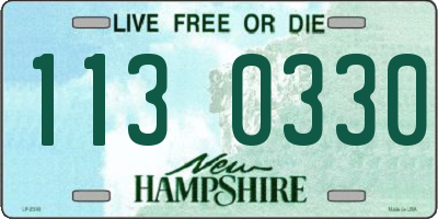 NH license plate 1130330