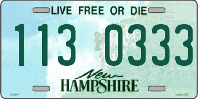 NH license plate 1130333