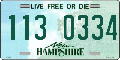 NH license plate 1130334