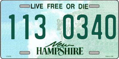 NH license plate 1130340