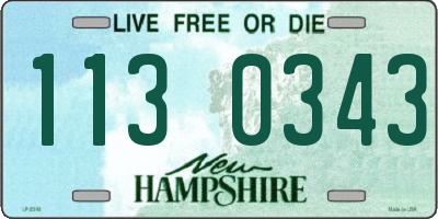 NH license plate 1130343
