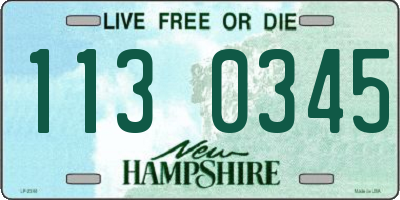 NH license plate 1130345