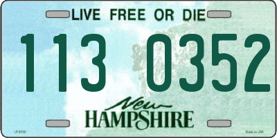 NH license plate 1130352