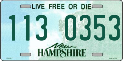 NH license plate 1130353