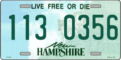 NH license plate 1130356