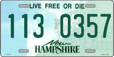 NH license plate 1130357