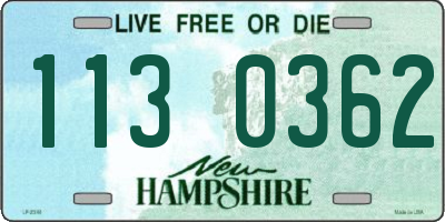 NH license plate 1130362