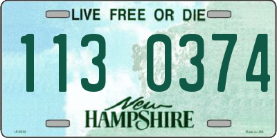 NH license plate 1130374