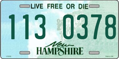 NH license plate 1130378