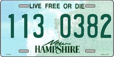 NH license plate 1130382