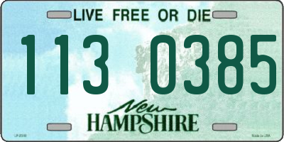 NH license plate 1130385