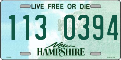 NH license plate 1130394