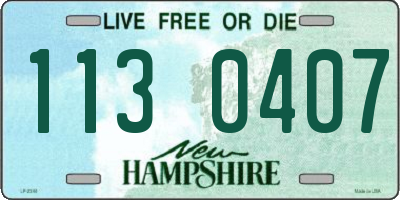NH license plate 1130407