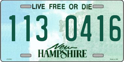 NH license plate 1130416