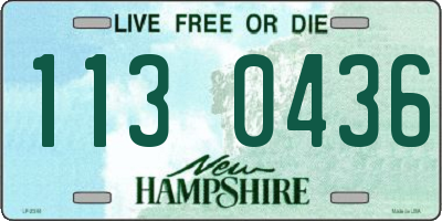 NH license plate 1130436
