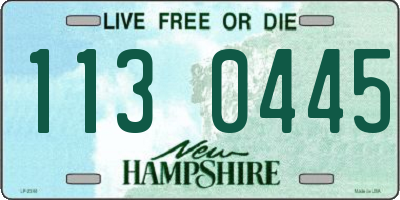 NH license plate 1130445