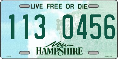 NH license plate 1130456