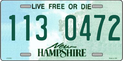 NH license plate 1130472