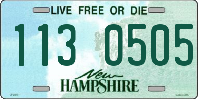 NH license plate 1130505