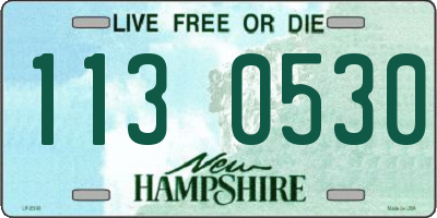 NH license plate 1130530