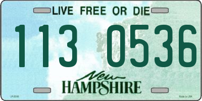 NH license plate 1130536