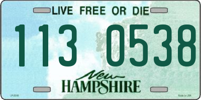NH license plate 1130538