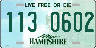 NH license plate 1130602