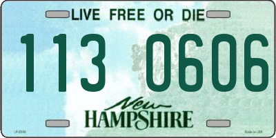 NH license plate 1130606