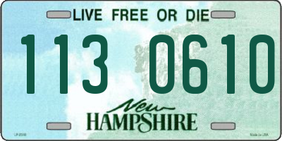 NH license plate 1130610