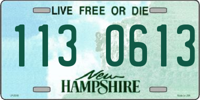 NH license plate 1130613