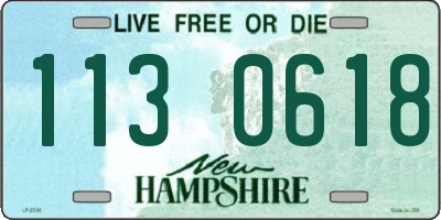 NH license plate 1130618