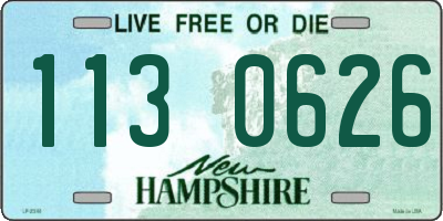 NH license plate 1130626