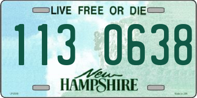NH license plate 1130638