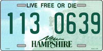 NH license plate 1130639