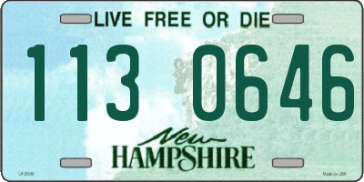 NH license plate 1130646