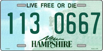 NH license plate 1130667