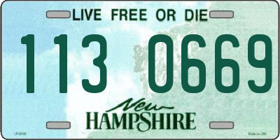 NH license plate 1130669