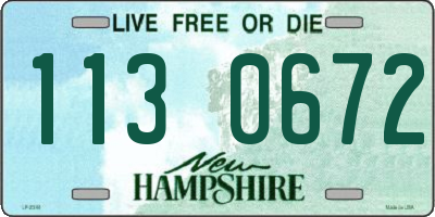 NH license plate 1130672