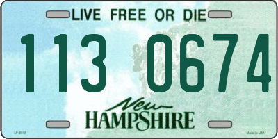 NH license plate 1130674