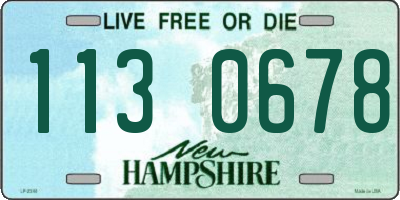 NH license plate 1130678