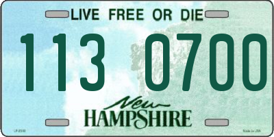NH license plate 1130700