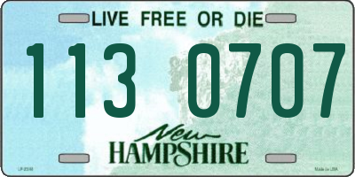 NH license plate 1130707