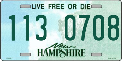 NH license plate 1130708