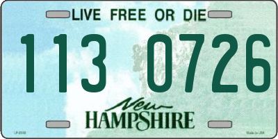 NH license plate 1130726