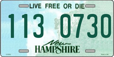 NH license plate 1130730